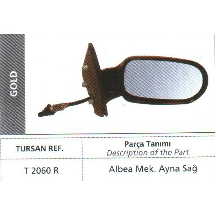 DIŞ DIKIZ AYNASI SAĞ FIAT ALBEA MEKANIK - T2060