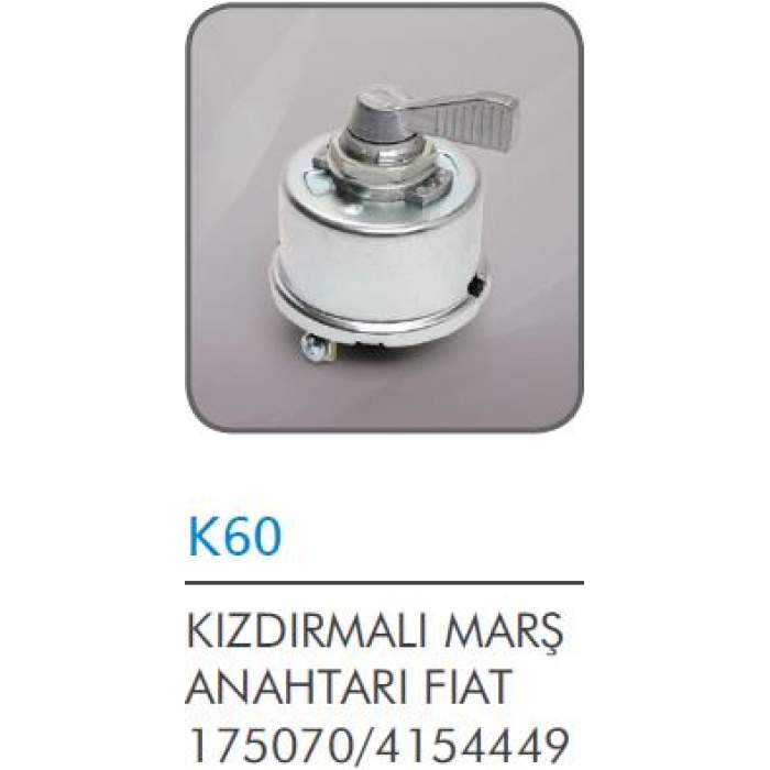 KIZDIRMALI MARŞ ANAHTARI FIAT 480 - K60