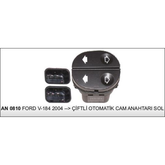 CAM KALDIRMA ANAHTARI ÇIFTLI FORD TRANSIT V184 04-- CONNECT ÇERÇEVESIZ 8 PIN - DD-AN-0810
