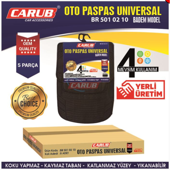 UNIVERSAL 5 PARÇA PASPAS SIYAH BADEM MODEL - BR5010210