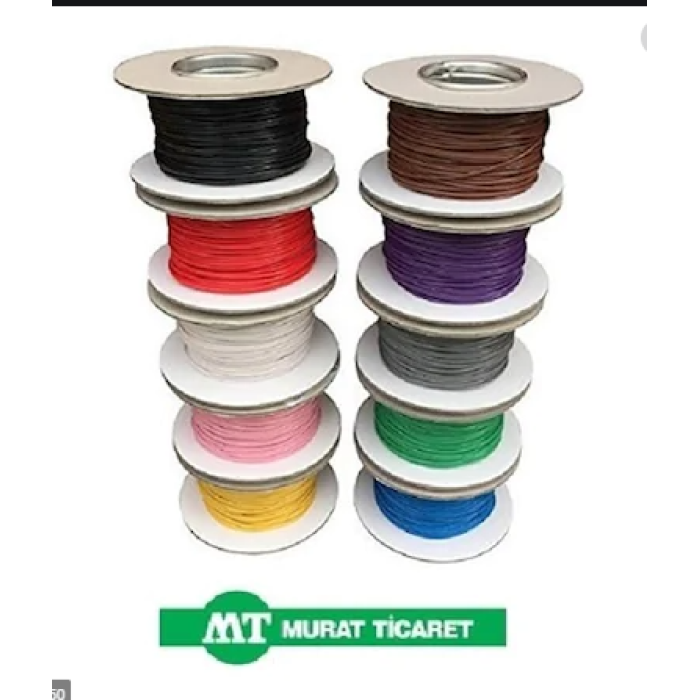 0.75 MM2  KALAYLI TAŞIT KABLO SARI - MRT-0203-SR