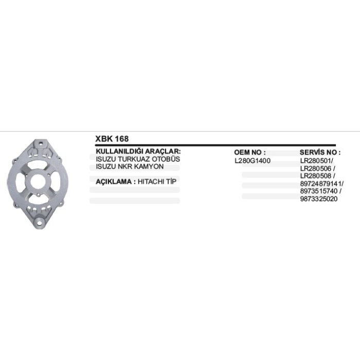 ÖN RULMAN KAPAĞI ISUZU TURKUAZ - NQR - XBK168