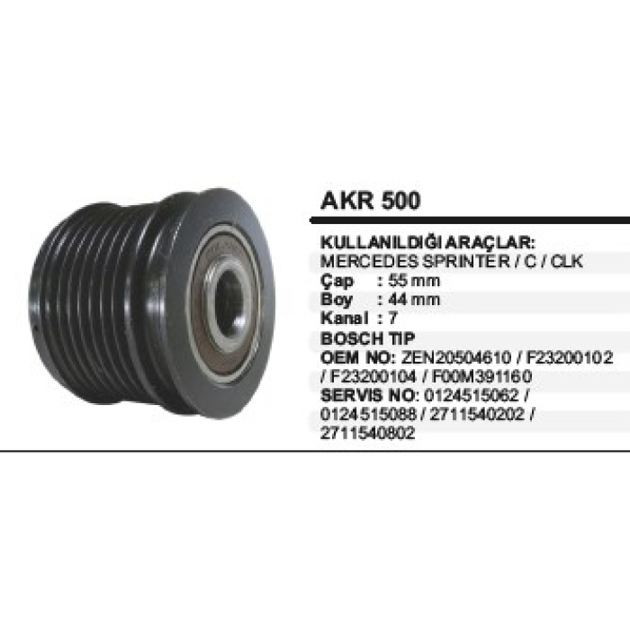 AKR 500 MERC.SPRINTER-C-CLK RULMANLI KASNAK - AKR500