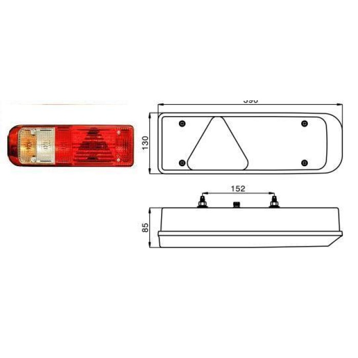 MULTILAMP ÜÇGEN REFLEKTÖRLÜ AMP 24V AMPUL R UNIVERSAL E9 - SB.1580-M204R00-A