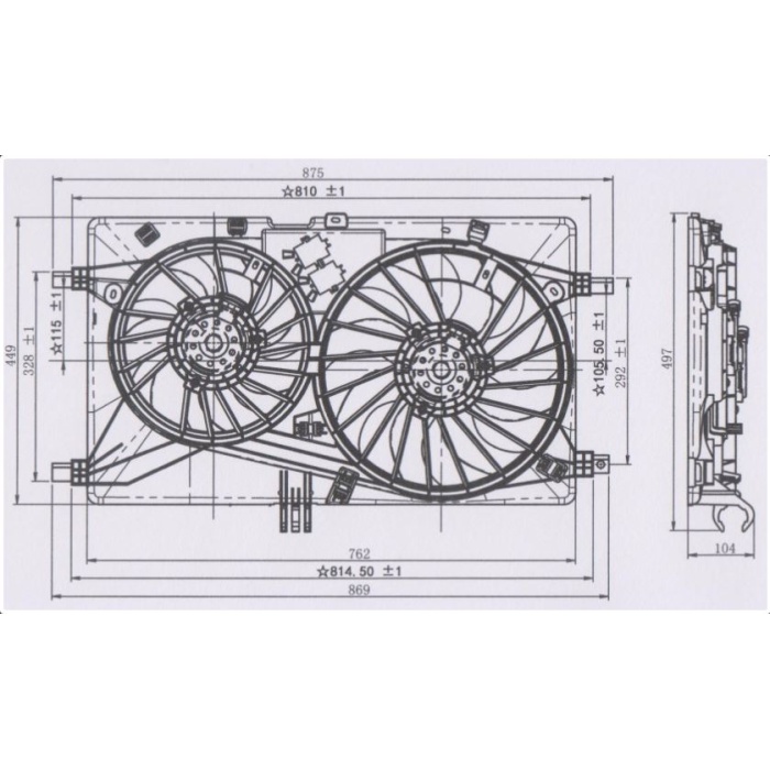 FAN MOTORU DAVLUMBAZLI RENAULT MASTER III 2.3 DCI - OPEL MOVANO B 2.3 CDTI DV.214754524R - S59645