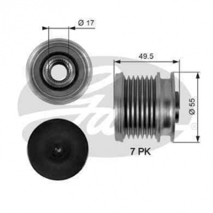 ALTERNATOR KASNAGI MERCEDES W204 09-14 C218 13-17 W212 09-15 VITO W639 06- SPRINTER 906 09- . JEEP GRAND CHEROKEE 3.0 CRD - GATES OAP7086