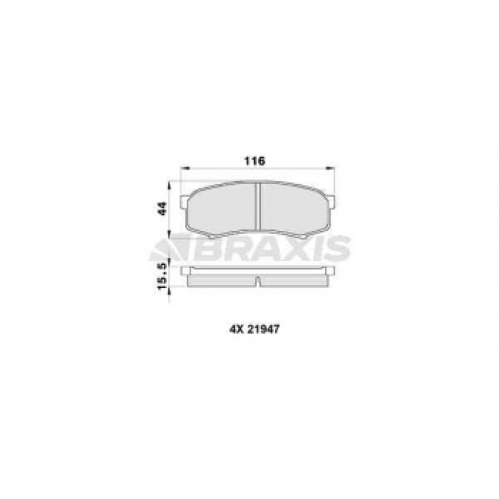 ARKA FREN BALATASI LANDCRUISER 2.7 3.4 4.0 97-- LEXUS GX 470 01-- - BRAXIS AA0197