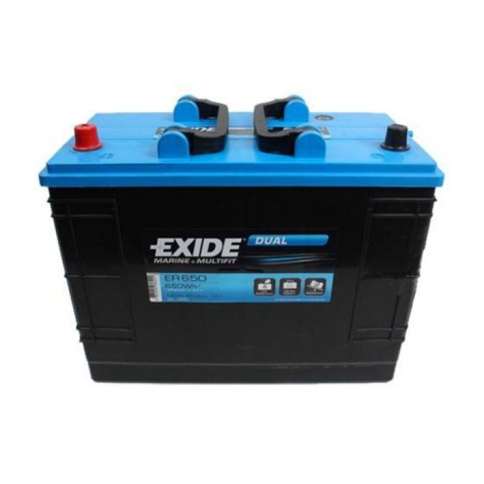 AKU 12V 142 AH 850A DUAL  Flat-Press  BLUE LIGHT D02 349×175×235 MARINE SULU - EXIDE ER650