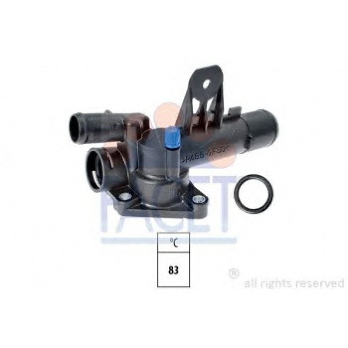 TERMOSTAT 83 °C RENAULT CAPTUR 13-CLIO III.IV FLUENCE 10-MEGANE II.III DACIA DUSTER 10-DOKKER 12-NISSAN JUKE 10-QASHQAI 07-13 1.5dCI K9K - FACET 7.8710S