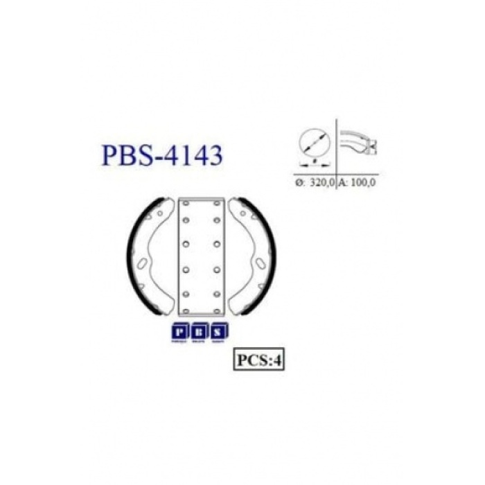 FREN PABUCLU BALATA ON - ARKA ISUZU NPR66 SAMPIYON K 4459 - PBS 4143