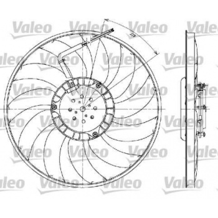 RADYATOR FANI  320W 400mm SEAT EXEO 09-14 A4 01-08 A6 02-05 - VALEO 698610