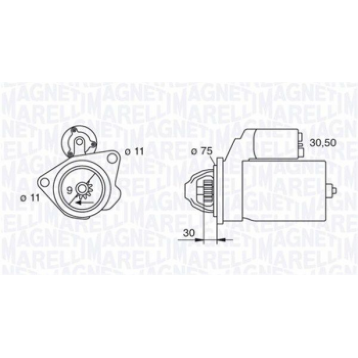 MARS MOTORU 12V 1.4W 10 DIS TRANSIT CONNECT 1.8TDCI 75PS 02--- VISTEON MARKA - MARELLI 359001400010