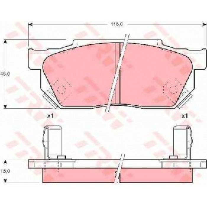 ON FREN BALATASI ACCORD-CRX-PRELUDE 1.6 EX-CIVIC 1.5GTI-GT-1.3-1.3 16V-1.4-1.6I-1.6VTEC-1.4i - TRW GDB325