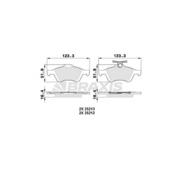 ARKA FREN BALATASI LAGUNA II III VECTRA C C MAX FOCUS II 04 -- FOCUS II C MAX 03 07 CONNECT 1.8TDCI 02 -- VOLVO S40 JAGUAR XF - XJ - XK MAZDA 3 MAZDA 5 P508 C5 III - BRAXIS AA0025