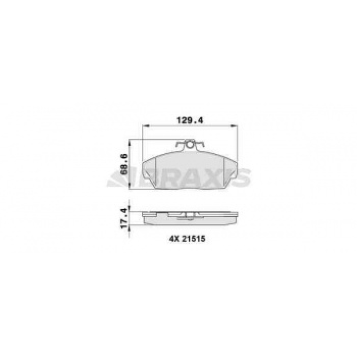 ON FREN BALATASI HONDA CIVIC 2001 2006 EURO CIVIC 1996 1999 ROVER 200 400 1996 2000 TATA GAZELLE 94-01 - FREN BALATASI ON FREELANDER 1 - BRAXIS AA0153