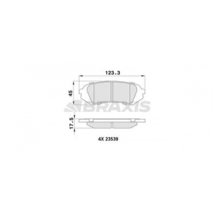 ARKA FREN BALATASI LEXUS LX 02-08 LAND CRUISER 02-07 - BRAXIS AA0482