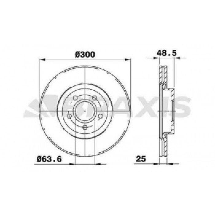 ON FREN DISK AYNASI FOCUS II 04 -- FOCUS II C MAX 03-07 C MAX 07 -- 1.6ECO - 1.6TDCI - 2.0TDCI - 2.0 - BRAXIS AE0042