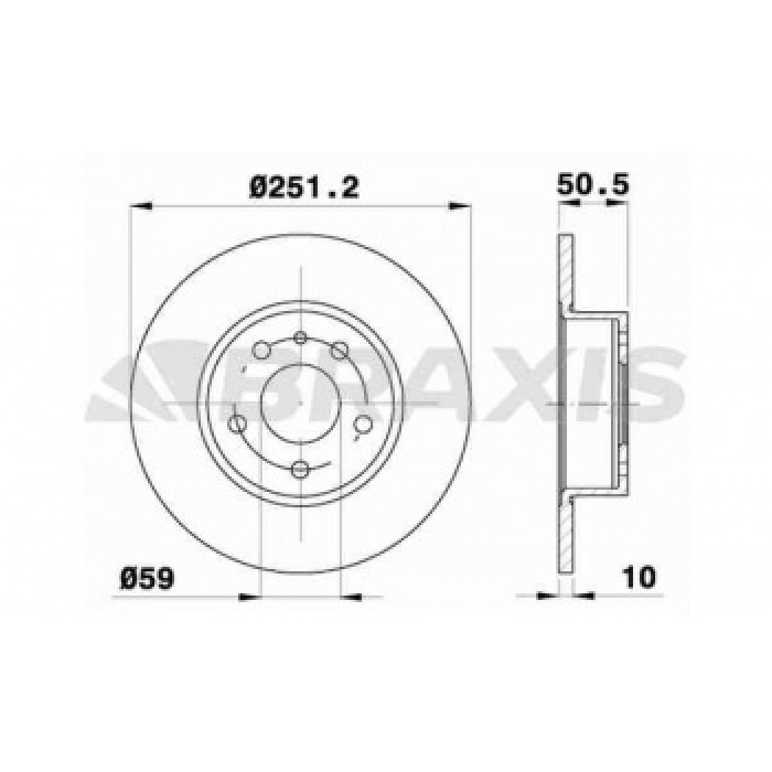 ARKA FREN DISK AYNASI ALFA ROMEO 147-156 - BRAXIS AE0154