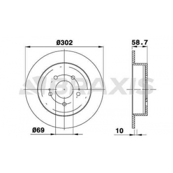 ARKA FREN DISK AYNASI MITSUBISHI GRANDIS 2.0DI D - BRAXIS AE0629