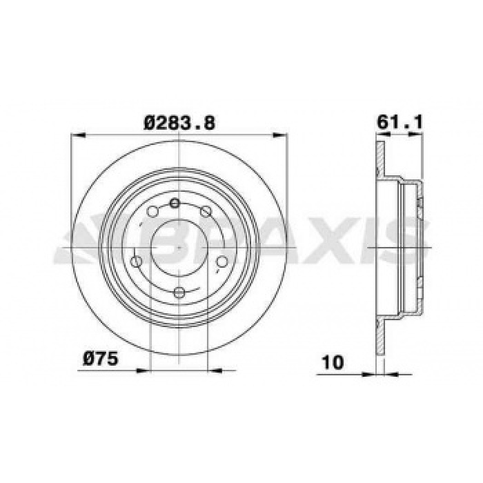ARKA FREN DISK AYNASI BMW SERIE 3 1.8I - BRAXIS AE0738