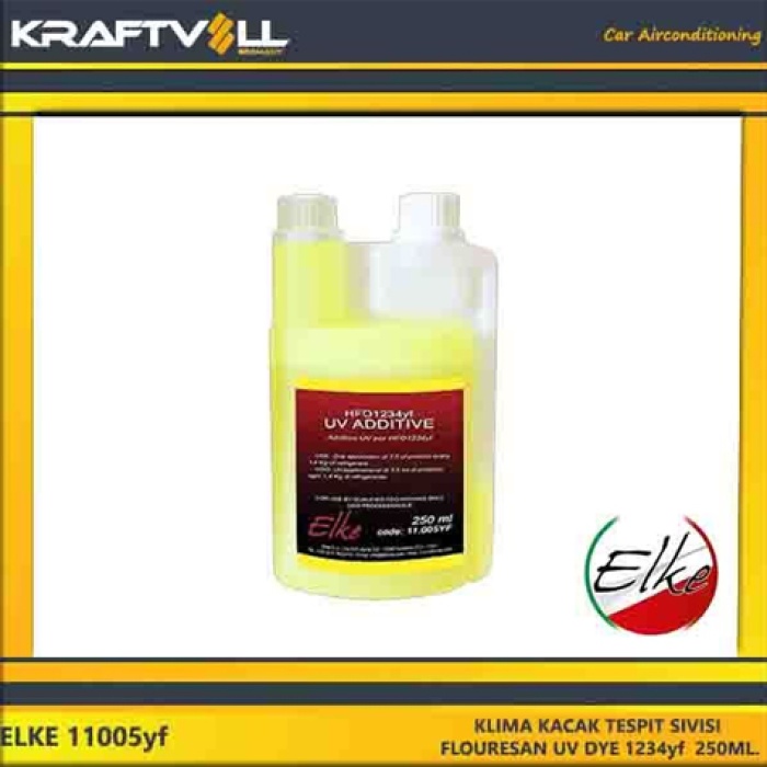 KLIMA KACAK TESPIT SIVISI FLOURESAN UV DYE  250ML.ITALYAN ELKE - ELKE 11005