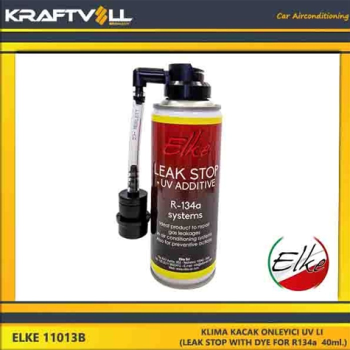 KLIMA KACAK ONLEYICI UV LI LEAK STOP WITH DYE FOR R134a  40ml.ITALYAN ELKE - ELKE 11013B