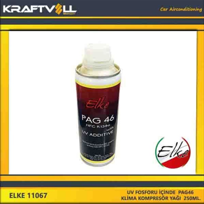 UV FOSFORU IÇINDE  PAG46 KLIMA KOMPRESÖR YAGI  250ML. - ELKE 11067