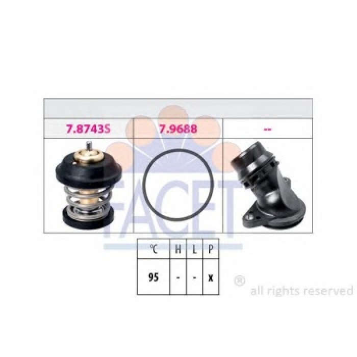 TERMOSTAT A3 A4 A5 Q5 TT OCTAVIA SUPERB GOLF VI JETTA PASSAT TIGUAN 1.8 2.0TFSI - TSI CPMB CESA BZB CDAA CBFA CCTA CCZA - FACET 7.8757K