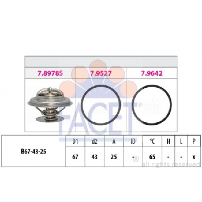 TERMOSTAT 65° - CONTALI ACTROS MP2-MP3 1841-1843-1844 - ATEGO - AXOR ECONIC - MK-NG-LK SERI - LN2 LP O301 - O305 - FACET 7.8978