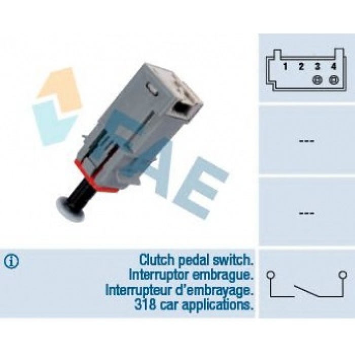 DEBRIYAJ PEDAL MUSURU OPEL ASTRA G -ASTRA H - CORSA C - MERIVA - VECTRA C - ZAFIRA A - FIAT GRANDE PUNTO - SAAB 9-3 - SUZUKI SWIFT - SX4 - FAE 24790