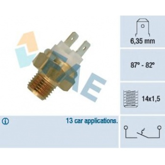 FAN MUSURU 87 - 82° VOLVO 340 360 1.4 1.7 - FAE 36050