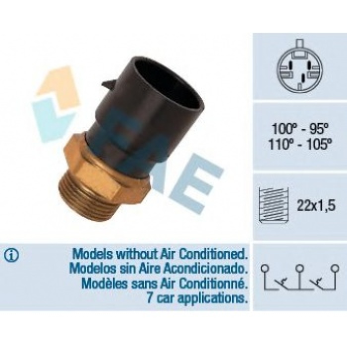 RADYATOR FAN MUSURU TANIM WF ASTRA F VECTRA A CORSA B 15D 15TD 17D C18NZ C20NE C20XE - FAE 38030