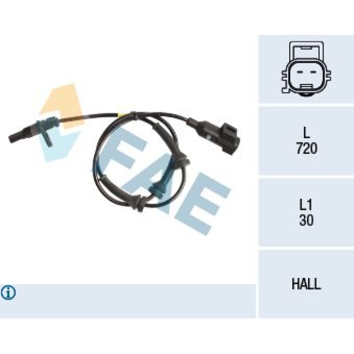 ABS SENSORU ARKA R-L RANGE ROVER EVOQUE L538 11-19 - FAE 78212