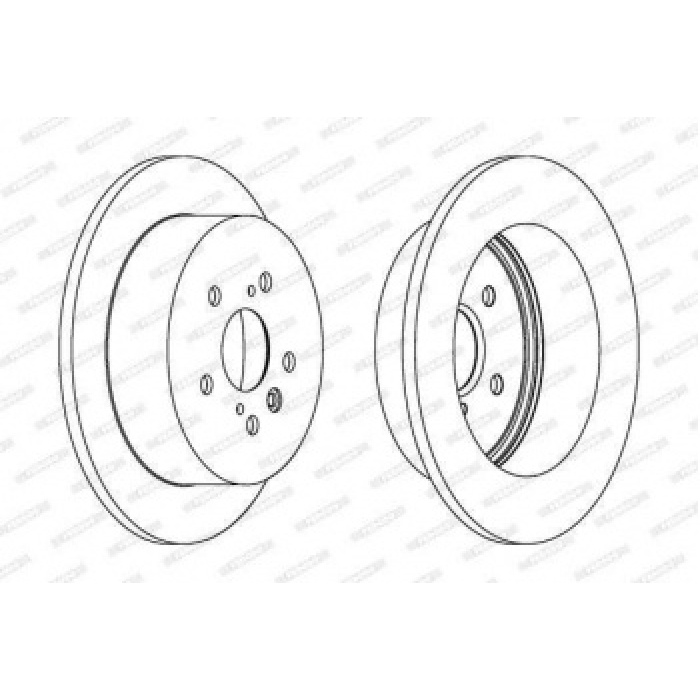ARKA FREN AYNASI DUZ TOYOTA AVENSIS 00-06 291X5 - FERODO DDF1380