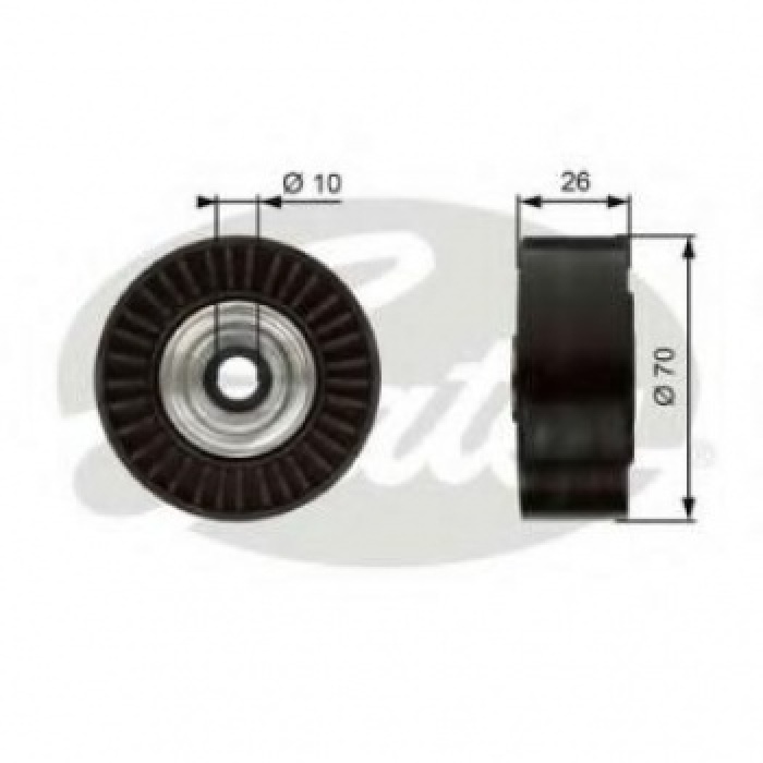 ALTERNATOR GERGI RULMANI 10X70X26 - 30 PLASTIK PLASTIC 206- C CROSSER. XSARA PICASSO JAGUAR XF 2.2D MI - GATES T36366