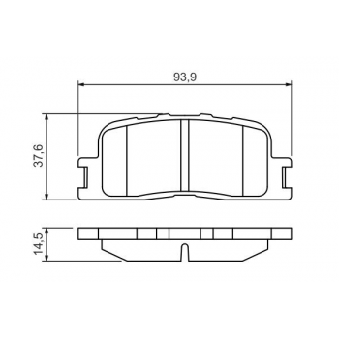 ARKA FREN BALATASI CAMRY 2.0 2.4 3.0 3.3 01-06 LEXUS ES 01-06 - HATTAT 3032440