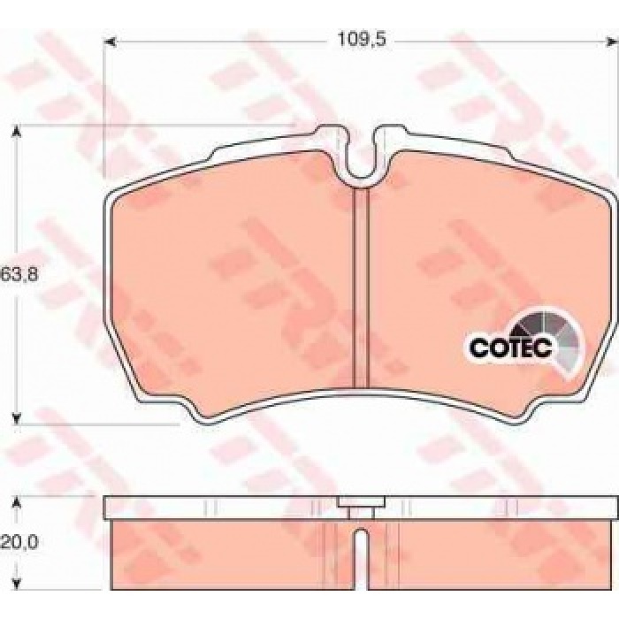 ARKA FREN DISK BALATA  TRANSIT V347 JUMBO 3.2TDCI 200PS 07-14 ARKA CIFT TEKER - IVECO DAILY III 29 L 14 IV - V 99- FISSIZ - TRW GDB1535