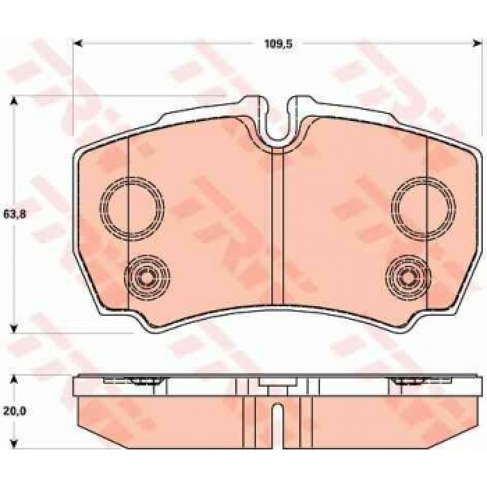 ARKA FREN DISK BALATA  TRANSIT V347 JUMBO 3.2TDCI 200PS 07-14 ARKA CIFT TEKER - IVECO DAILY III 29 L 14 IV - V 99- FISLI+CIVATALI - TRW GDB1901