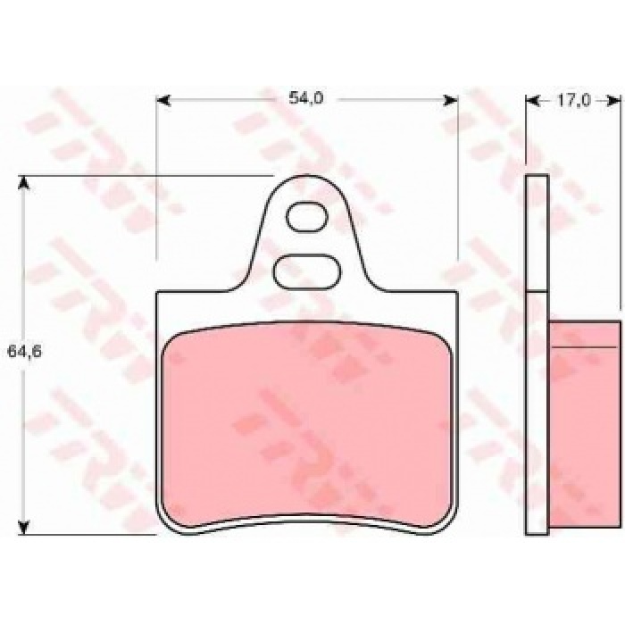 ARKA BALATA CITROEN BX 1.1 1.4 CAP64.6X54X1782-95 - TRW GDB263