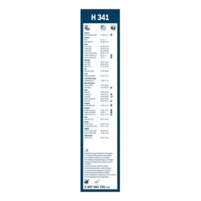 ARKA CAM SILECEGI TWIN 340mm - BOSCH 3397004755