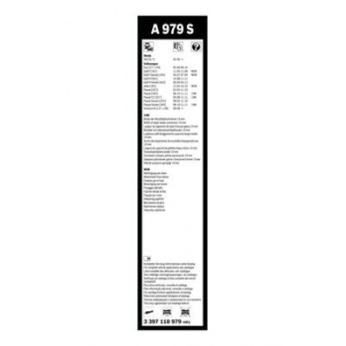 AEROTWIN SILECEK SUPURGESI 600 - 475 FLATBLADE MUZ TIPI PASSAT YETI 1Q1 998 002 - BOSCH 3397118979