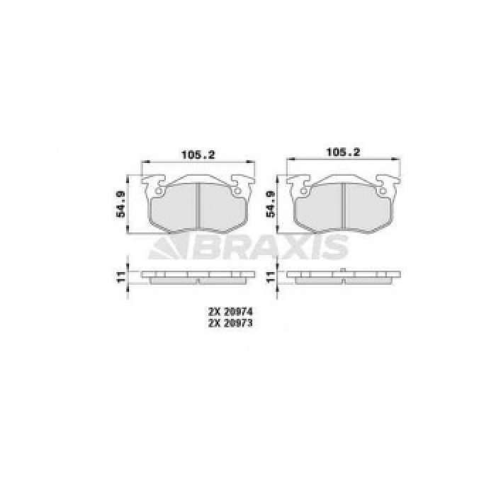 ARKA FREN BALATASI  R19 CLIO I II MEGANE I SYMBOL SAXO XSARA P306 P309 1.6 - 1.8 - 2.0 - BRAXIS AA0049