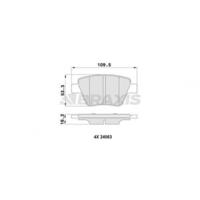 ARKA FREN BALATASI LEON CADDY OCTAVIA 1.4TSI - 1.6 - 1.8TSI - 1.9TDI - 2.0 09 - 04- - BRAXIS AA0055