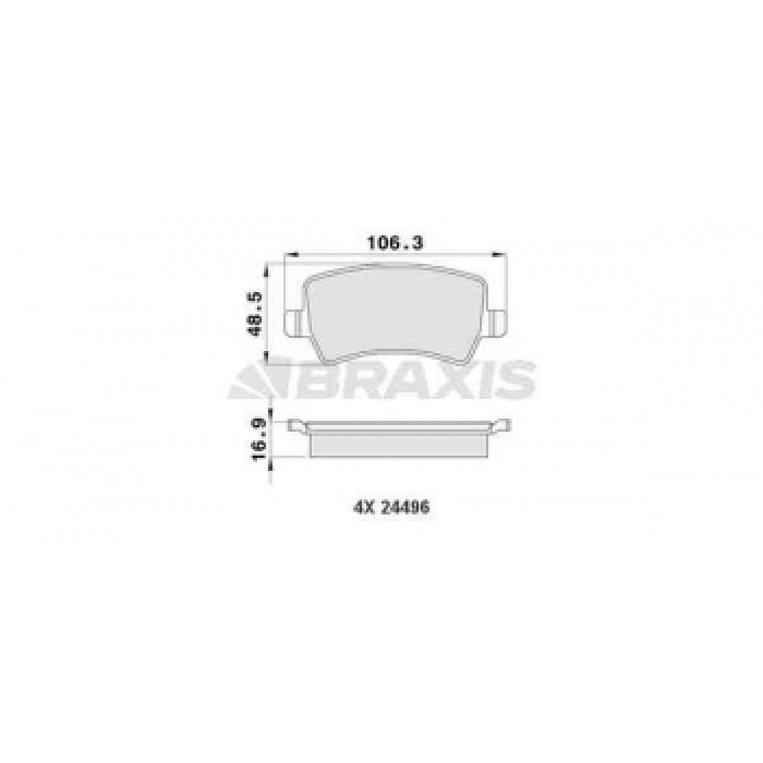 ARKA FREN BALATASI  S-MAX 09- 06- GALAXY III 06- - S60 10- S80 06- V60 V70 06- XC60 08- XC70 06- - RANGE ROVER EVOQUE 11- - BRAXIS AA0119