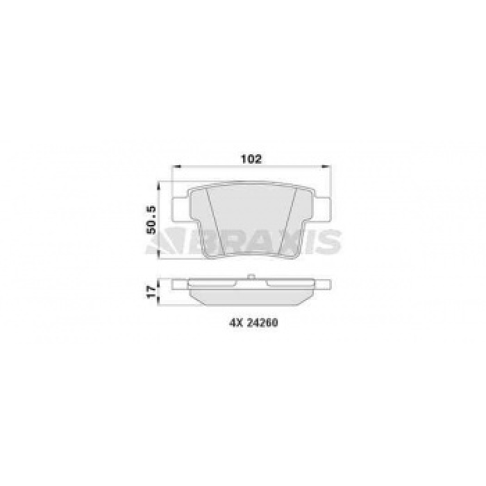 ARKA FREN BALATASI MONDEO III 04-07 JAGUAR X-TYPE ESTATE 05-09 - BRAXIS AA0162