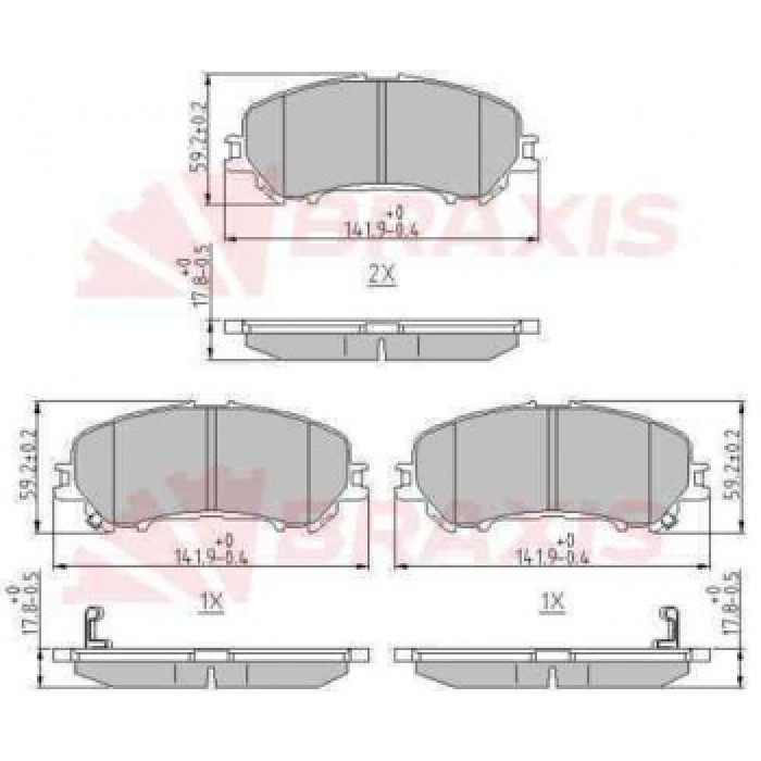 ON FREN BALATASI NISSAN QASHQAI J11 KASA 2013-- XTRAIL 2014-- RENAULT KADJAR 2015-- - BRAXIS AA0617