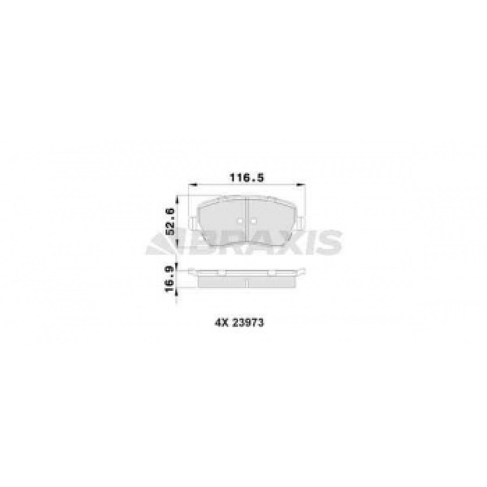 ON FREN BALATASI MICRA K12 03-10 NOTE 07-11 CLIO III MODUS 04- DUSTER 10-13 - BRAXIS AB0006