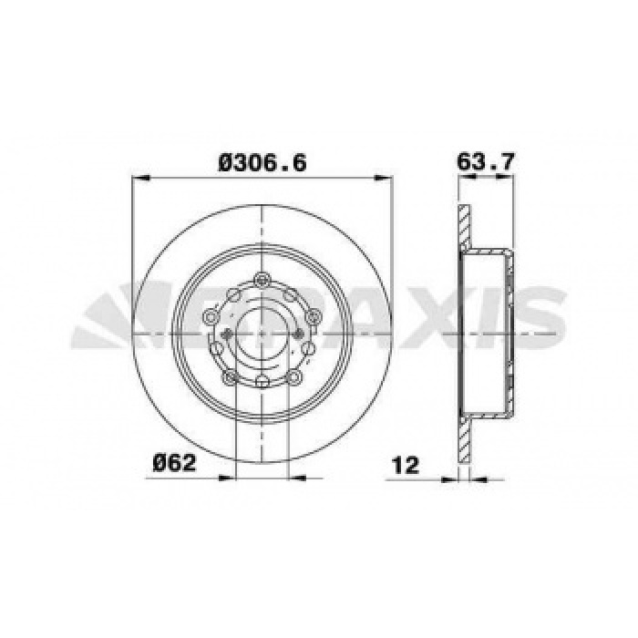 ARKA FREN DISK AYNASI LEXUS GS300 IS200 2.0I - BRAXIS AE0513