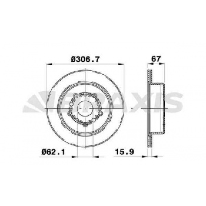 ARKA FREN DISK AYNASI LEXUS GS300 LS400 3.0I 4.0I - BRAXIS AE0764