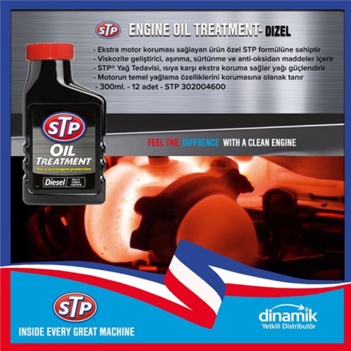 STP® OIL TREATMENT DIESEL . DIZEL YAĞ KATKISI 300ML. - STP 302004600